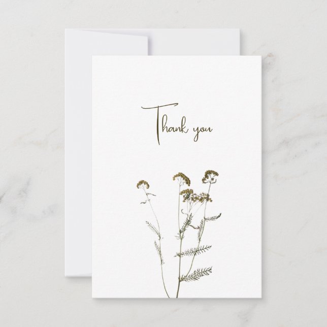 Carte de remerciements aux fleurs sauvages (Devant)