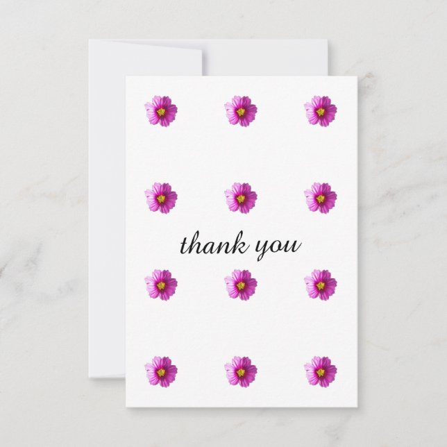 carte de remerciements aux fleurs violettes (Devant)