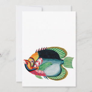 carte de remerciements aux poissons anciens