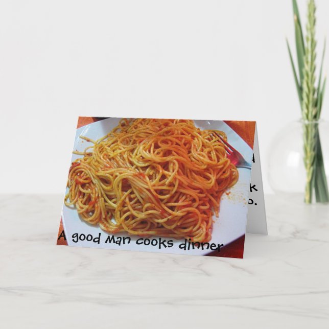 Carte De Remerciements Aux spaghetti d'amour (Devant)
