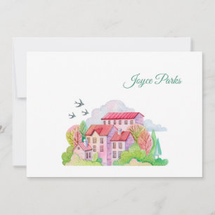 Carte De Remerciements Avales retour au printemps Papier à lettres person