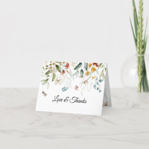 Carte De Remerciements Avant, intérieur et arrière, Baby shower à gouttes