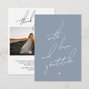 Carte De Remerciements Avec amour et Gratitude message pré-imprimé