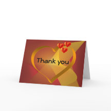 Carte de remerciements avec coeur et mélange