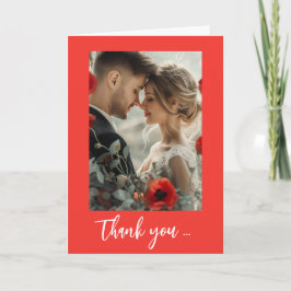 Carte De Remerciements Avec la photo Scarlet Petal Serenade