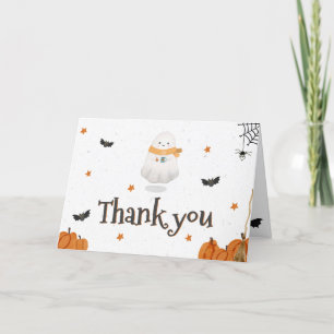 Carte de remerciements avec mignon thème Halloween