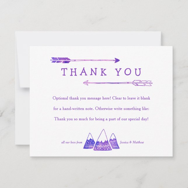 Carte de remerciements aventure Boho pour Baby sho (Devant)