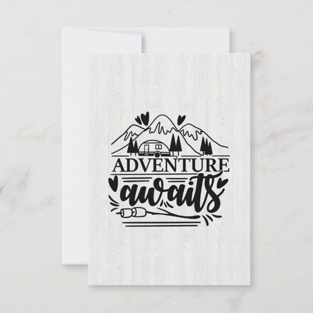 Carte De Remerciements Aventure Camper Cadeaux Attente (Devant)