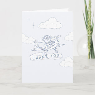 Carte De Remerciements Aviateur Pilote Avion Précieux Colis Baby Shower