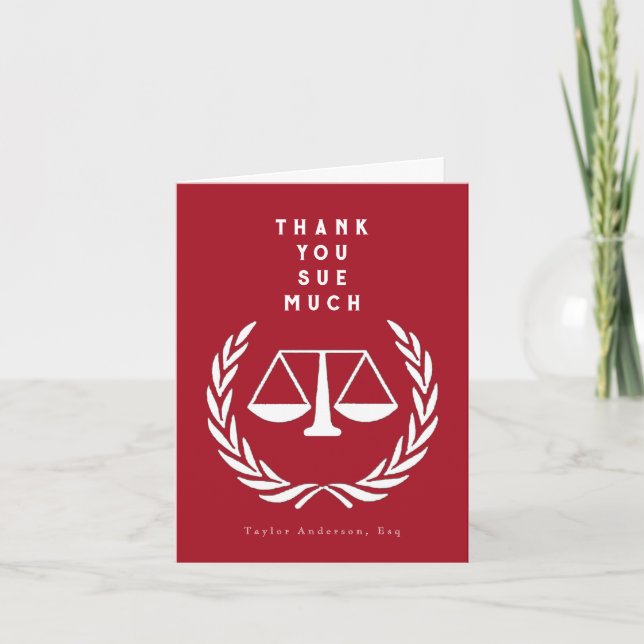 Carte De Remerciements Avocat (Devant)