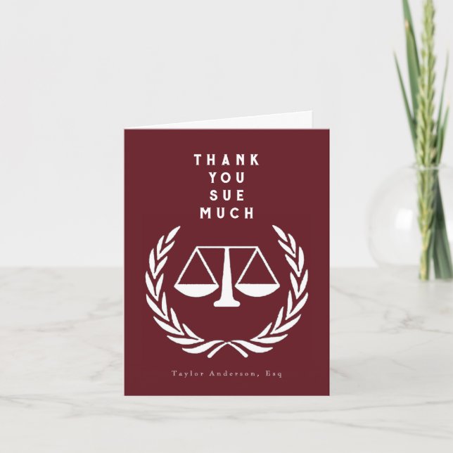Carte De Remerciements Avocat (Devant)