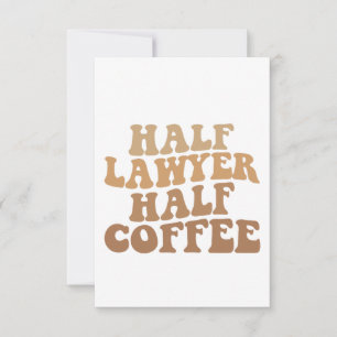 Carte De Remerciements Avocat moitié café moitié humour Cadeau juridique