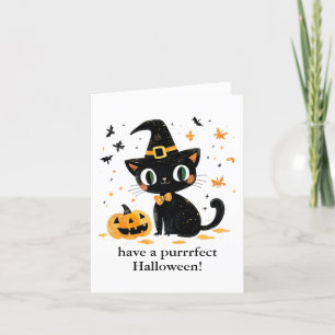 Carte De Remerciements Avoir une sorcière de chat noir Halloween pure
