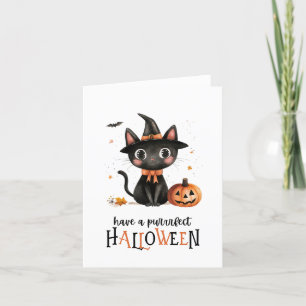 Carte De Remerciements Avoir une sorcière de chat noir Halloween pure