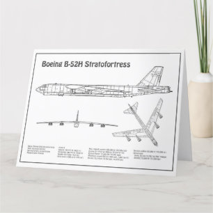 Carte De Remerciements B-52 Stratoforteresse - Plan directeur de l'avion