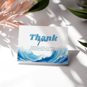 Carte De Remerciements Baby à Bord Baby Shower, Surf Baby