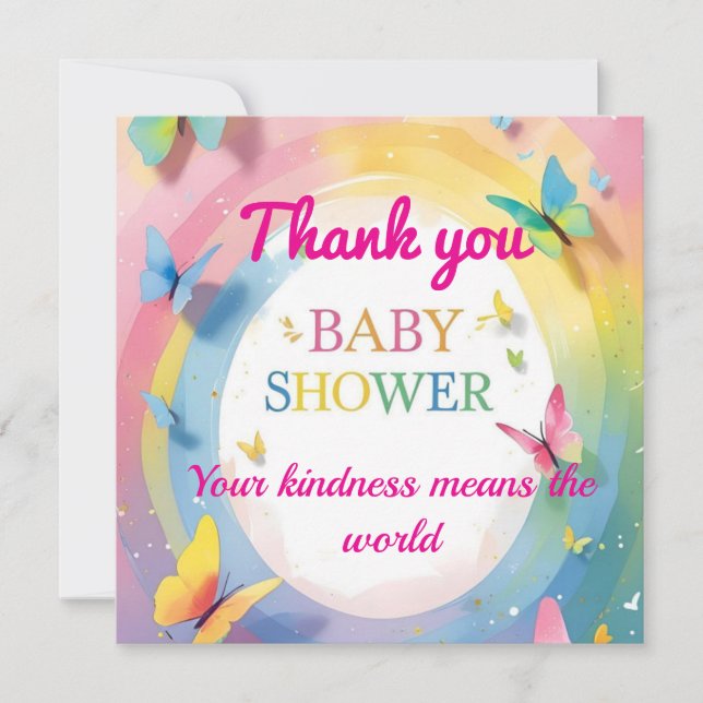 Carte De Remerciements Baby Girl Thank You Card (Devant)
