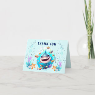 Carte De Remerciements Baby Shark Boy Fête d'anniversaire