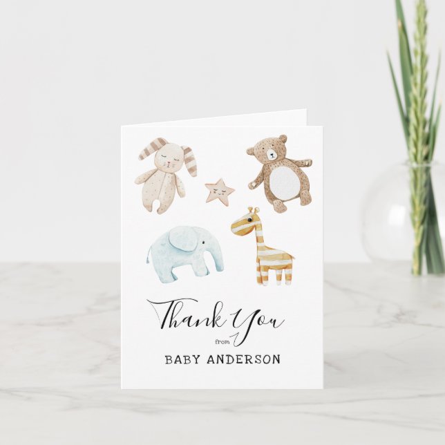 Carte de remerciements baby shower (Devant)