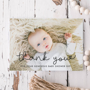 Carte de remerciements baby shower