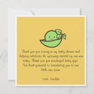 carte de remerciements Baby shower