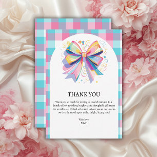 Carte De Remerciements Baby shower à mâchoires colorées