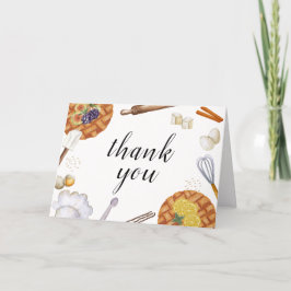 Carte De Remerciements Baby shower à tarte rustique