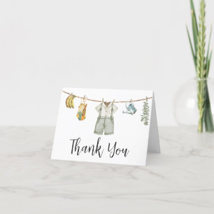 Carte De Remerciements Baby shower agricole local