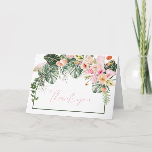 Carte De Remerciements Baby shower Aloha (Devant)