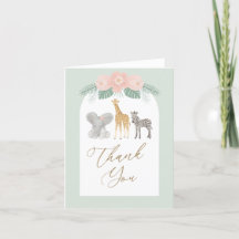 Baby shower animaliers pour filles Safari
