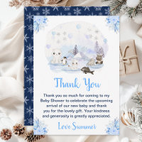 Baby Shower Animaux Arctiques Merveilleux Hiver