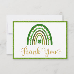 Carte De Remerciements Baby shower arc-en-ciel St. Patrick