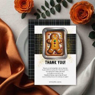 Carte De Remerciements Baby Shower au pain d'épice moderne en casserole