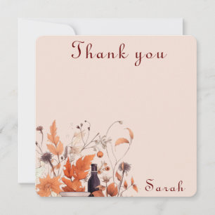 Carte De Remerciements Baby shower automnal citrouille