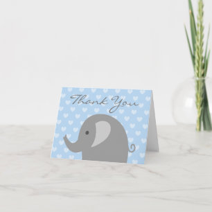 carte de remerciements baby shower avec éléphant g