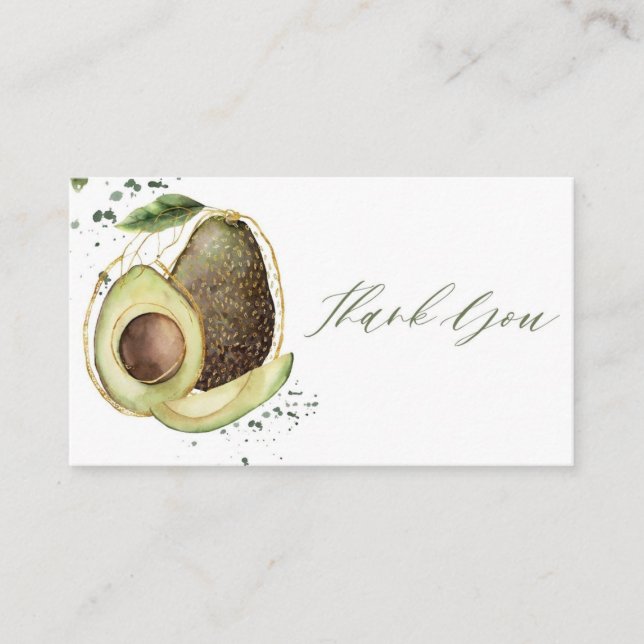 Carte de remerciements Baby shower Avocado (Devant)