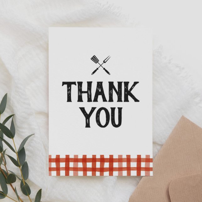 Carte De Remerciements Baby shower bébé Q Barbecue (Créateur téléchargé)