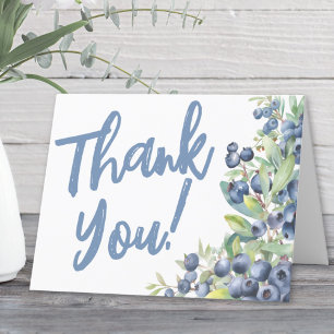 Carte De Remerciements Baby shower Berry Sweet Blueberry
