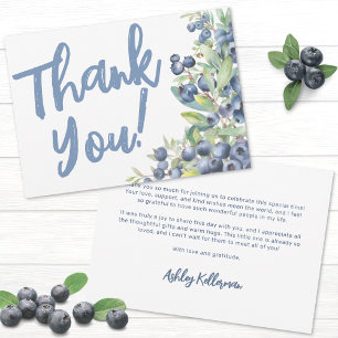 Carte De Remerciements Baby shower Berry Sweet Blueberry