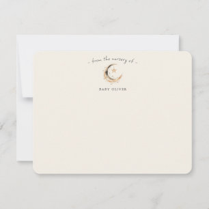 Carte De Remerciements Baby Shower Bohème Céleste Mixte