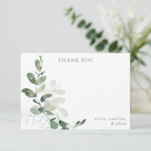 Carte De Remerciements Baby shower Botanique Moderne Eucalyptus Custom