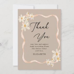 Carte De Remerciements Baby shower Brown de marais
