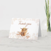 Baby shower Brown Highland Cow