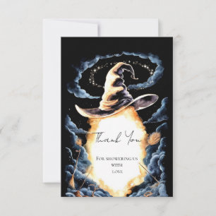 Carte De Remerciements Baby shower Casquette Little Wizard