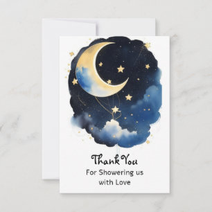 Carte De Remerciements Baby shower céleste enchanteur