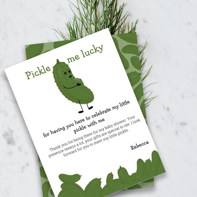Carte De Remerciements Baby shower chanceux Pickme (Créateur téléchargé)
