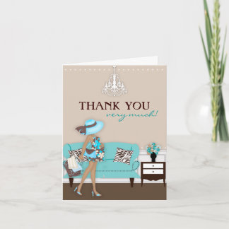 Carte de remerciements Baby shower Chic Modern Mom