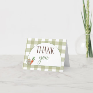 Carte De Remerciements Baby shower Chic Pays Cultivé Localement