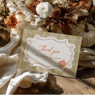Carte De Remerciements Baby Shower Citrouille Fantaisiste