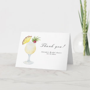 Carte De Remerciements Baby Shower Cocktail Pina Colada